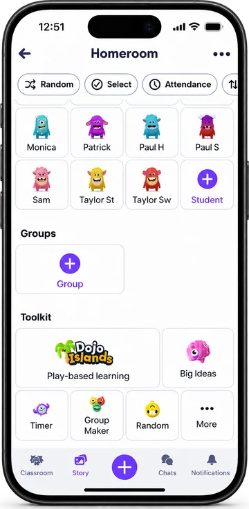 ClassDojo 앱 화면