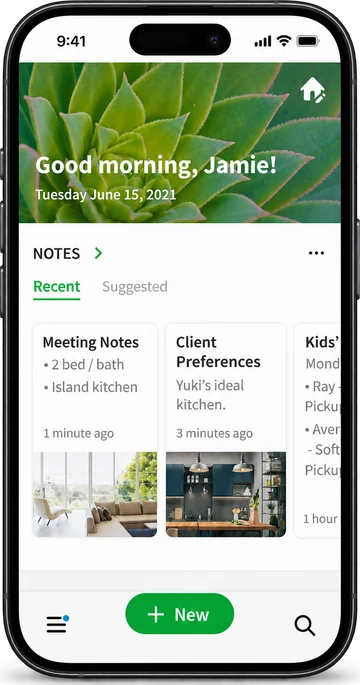 Evernote 앱 화면